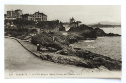 CPA - 64.Biarritz. La Villa Belza Et L'hôtel Château Des Falaises - Biarritz