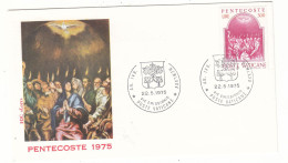 Vatican - Lettre FDC De 1975 - Oblit Poste Vaticane - Pentecôte - - Lettres & Documents