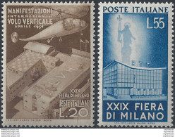 1951 Italia 29° Fiera Milano 2v. MNH Sass. N. 657/58 - 1946-60: Mint/hinged