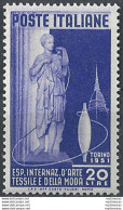 1951 Italia Arte Tessile A Torino MNH Sass. N. 659 - 1946-60: Nuevos