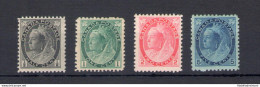 1887-98 CANADA - Regina Vittoria - Stanley Gibbson N. 141-143-144-146 - 4 Valori - MNH** - Otros & Sin Clasificación