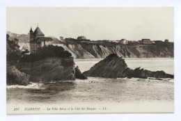 CPA - 64.Biarritz. La Villa Belza Et La Côte Des Basques - Biarritz