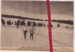 Skieurs , Skiers , Cabane Prince Henri - Orig. Knipsel Coupure Tijdschrift Magazine - 1918 - Non Classés