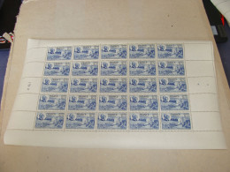 N° 607 En Feuille  De  25 Timbres Entières Neuves - Ganze Bögen