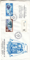T.A.A.F. - Lettre Recom De 1977 - Oblit Martin De Vivies St Paul - Voiliers - Télemesure - Valeurs 29,50 € ( 25 + 4,50 ) - Covers & Documents