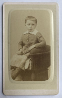 CDV Photographie Ancienne Portrait Jeune Enfant - Photographe Aristide GHEZZI à Falaise - Anonymous Persons