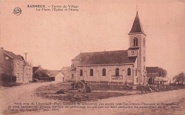 Sprimont - BANNEUX - NOTRE DAME - Centre Du Village - La Place, L'Eglise Et L'étang - Sprimont
