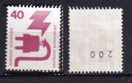 Bund 699 A Rollenanfang Schwarze Nr. 200 Unfallverhütung 40 Pf Postfrisch - Rollenmarken