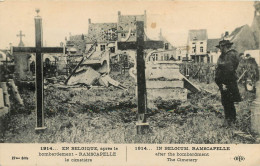 RAMSCAPELLE  Le Cimetiere Aprés Le Bombardement ( Scan Recto-verso) QQ 1112 - Autres & Non Classés