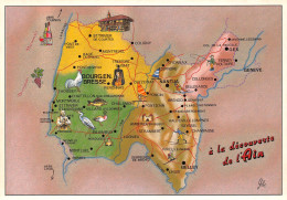 01 Carte Map Plan Du Département De L'Ain Bourg En Bresse  (Scan R/V) N°   15   \QQ1110Ter - Villars-les-Dombes