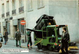 PARIS Centre Pompidou Véhicule De Nettoyage Urbain En 1987 (scan Recto-verso) QQ 1110 - Distrito: 03