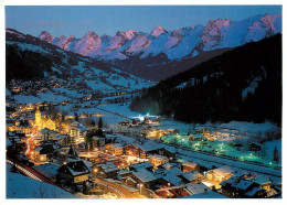 74 - LE GRAND-BORNAND - Vue Générale La Nuit  Et Chaine  Des Aravis  (scan Recto-verso) QQ 1131 - Autres & Non Classés