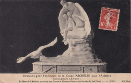 Sculpteur Louis Albert Carvin Coupe Michelin Aviation Homme Oiseau - Other & Unclassified