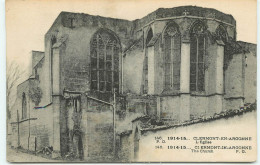 55 MEUSE CLERMONT-EN-ARGONNE L' EGLISE EN 1914-15    (scan Recto-verso) QQ 1168 - Clermont En Argonne