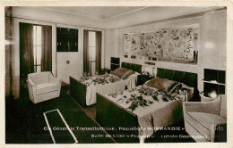 Paquebot Transatlantique Le NORMANDIE  Une Suite De Luxe  (scan Recto-verso) QQ 1159 - Steamers