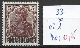 SARRE 33 * Côte 1 € - Unused Stamps