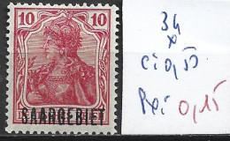 SARRE 34 * Côte 0.50 € - Unused Stamps