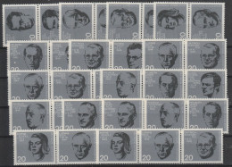 BRD: 1964, Komplette Kollektion Mit Allen 14 Zusammendruck- Kombinationen Aus Block 3. **/MNH - Unused Stamps