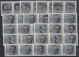 BRD: 1964, Komplette Kollektion Mit Allen 14 Zusammendruck- Kombinationen Aus Block 3. **/MNH - Nuevos