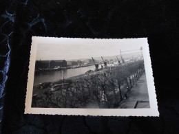 P-465 , Photo,Nantes, Vue Des Quais, Grues , Pont Transbordeur Et Autobus , 1938 - Places