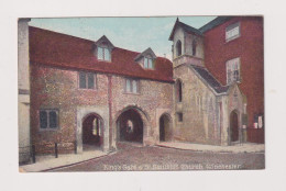 ENGLAND - Winchester Kings Gate And St Swithins Church Used Vintage Postcard - Winchester