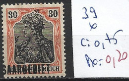 SARRE 39 * Côte 0.75 € - Unused Stamps