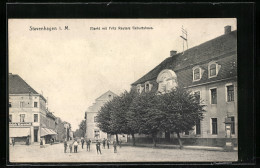 AK Stavenhagen I. M., Markt Mit Fritz Reuters Geburtshaus  - Sonstige & Ohne Zuordnung