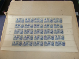 N° 607 En Feuille  De  25 Timbres Entières Neuves - Ganze Bögen