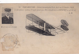 Comte Charles De Lambert Born In Funchal Dead St Sylvain Anjou  Pilot Biplan Wright 1909 - Madeira