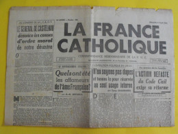 Journal La France Catholique Du 6 Avril 1941. Collaboration Général De Castelnau Famille - Other & Unclassified