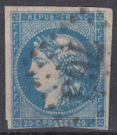 TIMBRE FRANCE BORDEAUX N° 44B OBLITERATION GC 763 - COTE 900 € - DEFECTUEUX - 1870 Uitgave Van Bordeaux