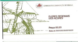 Portugal Acores Booklet Cancelled Windmill Flowers - Açores