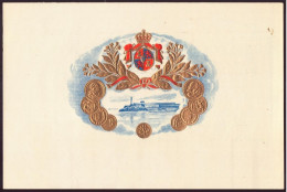 Etiquette Boite De Cigares " Chromo " ( 23 X 15.5 Cm ) Paysage, Blason - Objets Publicitaires