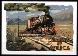 Uganda Block 327 Postfrisch #KP935 - Trains