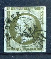 060524 FRANCE EMPIRE N° 11   Bronze  1 Marge Courte - 1853-1860 Napoléon III