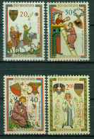 Bm Liechtenstein 1962 MiNr 420-423 MNH | Minnesingers. Konradin, Toggenburg, Veldig, Tannhäuser #kar-1503a - Ongebruikt