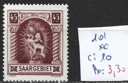 SARRE 101 ** Côte 10 € - Nuovi