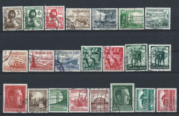 Allemagne Empire Lot 22 Tp Obl (FU) Année 1937/38 - Sujets Divers - Used Stamps