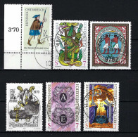 ÖSTERREICH 6 Verschiedene Briefmarken Tag Der Briefmarke Gestempelt - Siehe Bild - Gebruikt