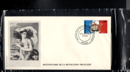 BICENTENAIRE REVOLUTION FRANCAISE 88 FDC ET LETTRES DANS UN CLASSEUR AVEC ETUI - 2 ème PARTIE - Mezclas (max 999 Sellos)