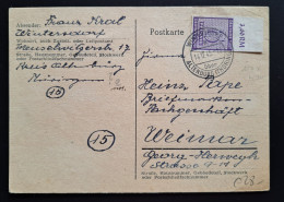 West-Sachsen 1945, Postkarte Mi 117U Ungezähnt - Briefe U. Dokumente