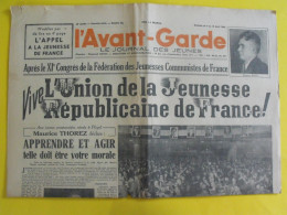Journal L'Avant-Garde Du 6 Avril 1945. Jeunesses Communistes Guyot Thorez Jeunesse Républicaine De France - Sonstige & Ohne Zuordnung