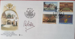 PW BOTHA SIGNED FDC #4.12 PARLIMENT BUILDINGS - Cartas & Documentos