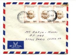 ZAIRE - Affranchissement Multiple Sur Lettre - Albert EINSTEIN - Covers & Documents