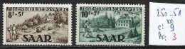 SARRE 250-51 ** Côte 9 € - Unused Stamps