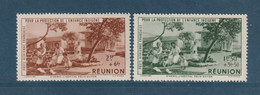 Réunion - Poste Aérienne - YT N° 7 Et 8 ** - Neuf Sans Charnière - 1942 - Poste Aérienne