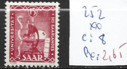 SARRE 252 ** Côte 8 € - Unused Stamps