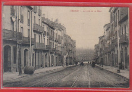 Carte Postale 34. Béziers  Avenue De La Gare  Très Beau Plan - Beziers