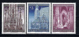 ÖSTERREICH Komplettsatz ANK-Nr. 1560 - 1562 Wiedereröffnung Stephansdom Postfrisch - Siehe Bild - Unused Stamps