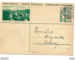 164 - 19- Entier Postal Avec Illustration "Romainmôtier" Avec Cachet à Date Porrentruy 1933 - Interi Postali